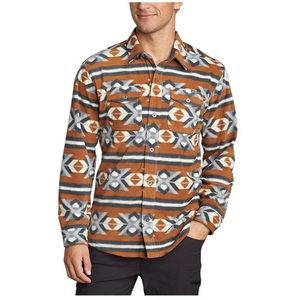 Eddie Bauer Chutes Microfleece Long Sleeve Toffee Shirt (TXL)